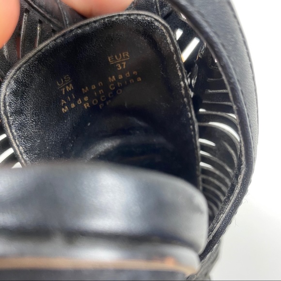 Sam edelman Rocco laser cut lace up block sandals - Picture 4 of 6